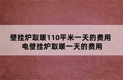 壁挂炉取暖110平米一天的费用 电壁挂炉取暖一天的费用